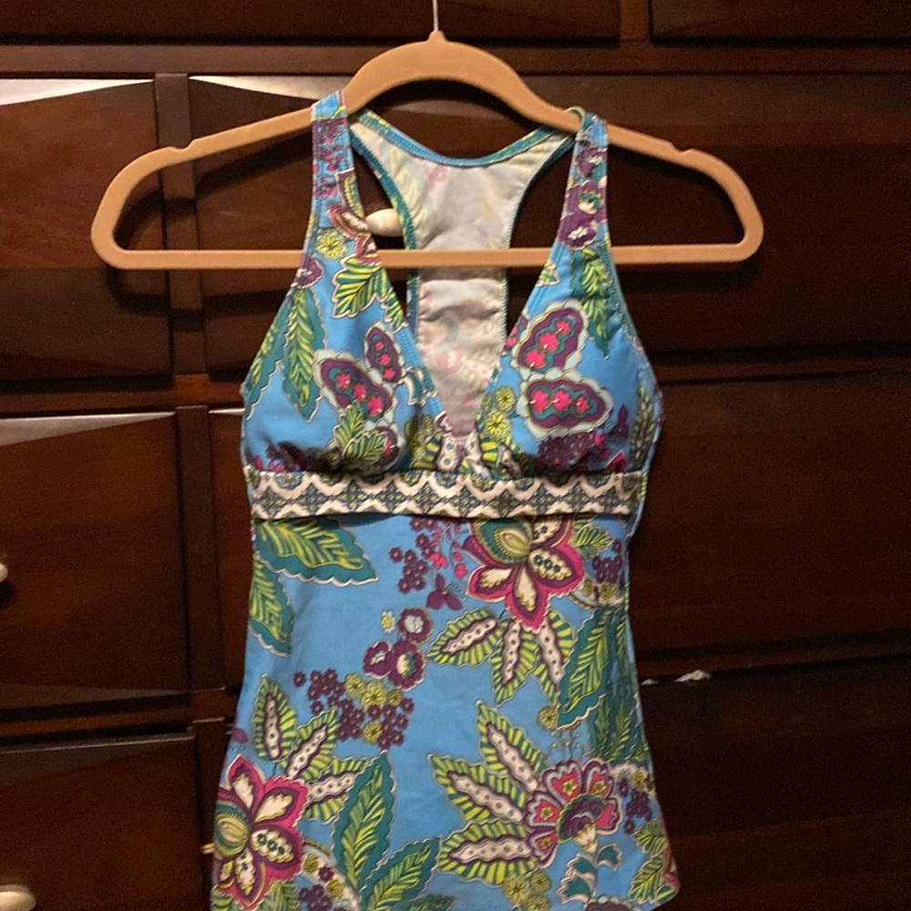 Next brand swimwear. Tankini top. Racer back. Fun floral print. Size S